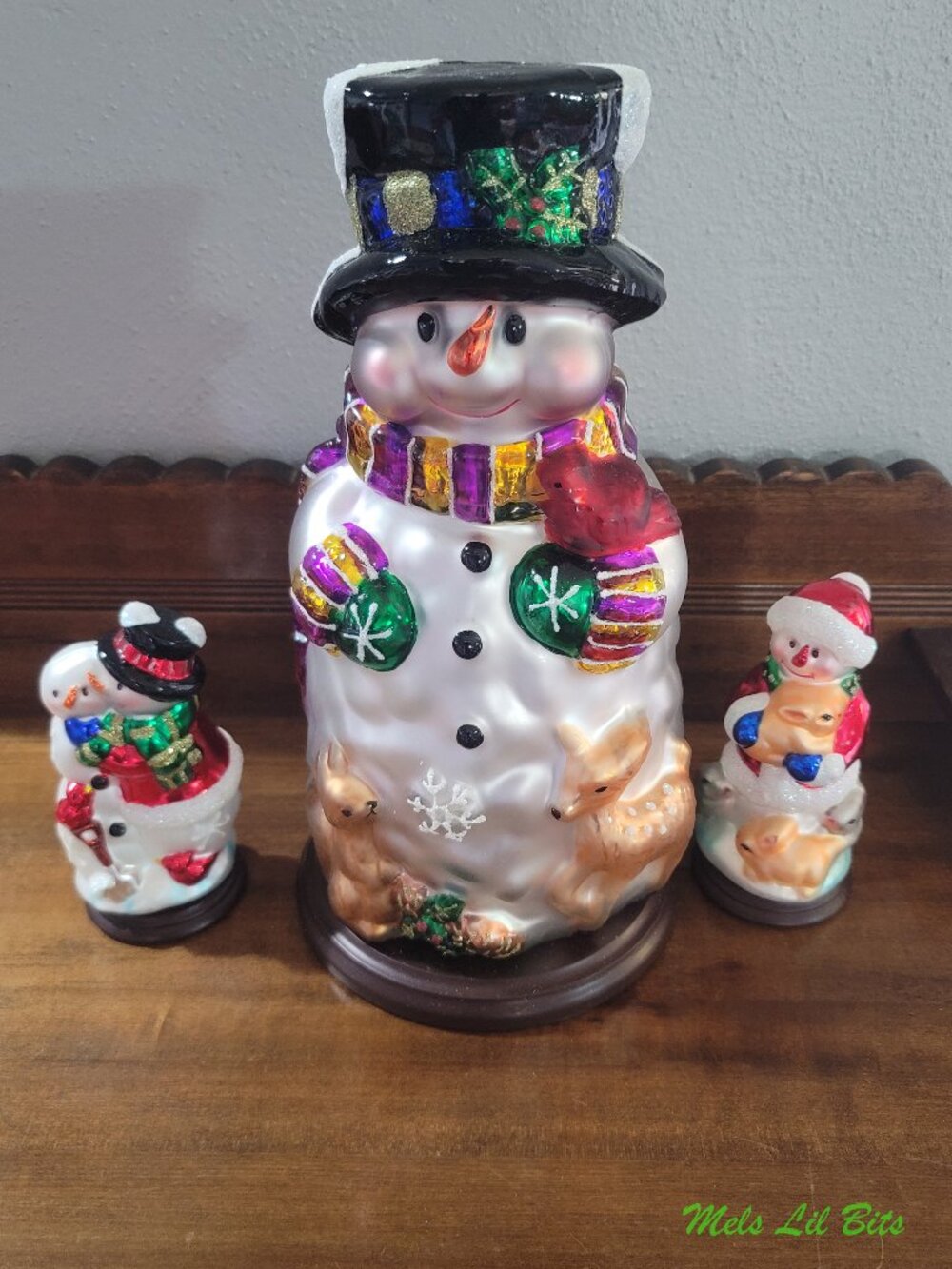 2004 Thomas Paconni Classics Snowman Collection 3 Piece Set - Open Box